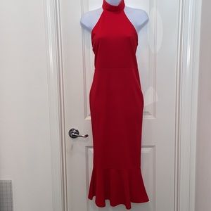 New -Missguided Halter Backless Mermaid Style Dress